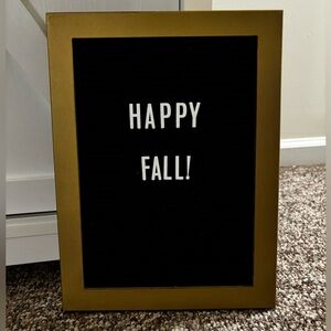 Gold and Black Letter Board